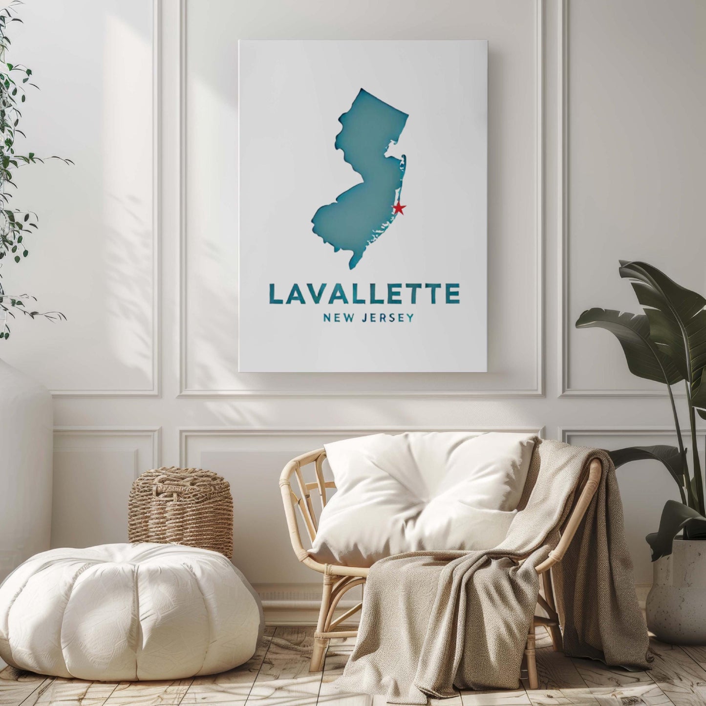 Lavallette Print New Jersey Wall Art Travel Poster Home Decor Housewarming Gift NJ Beach Town Decor College Dorm Room Art