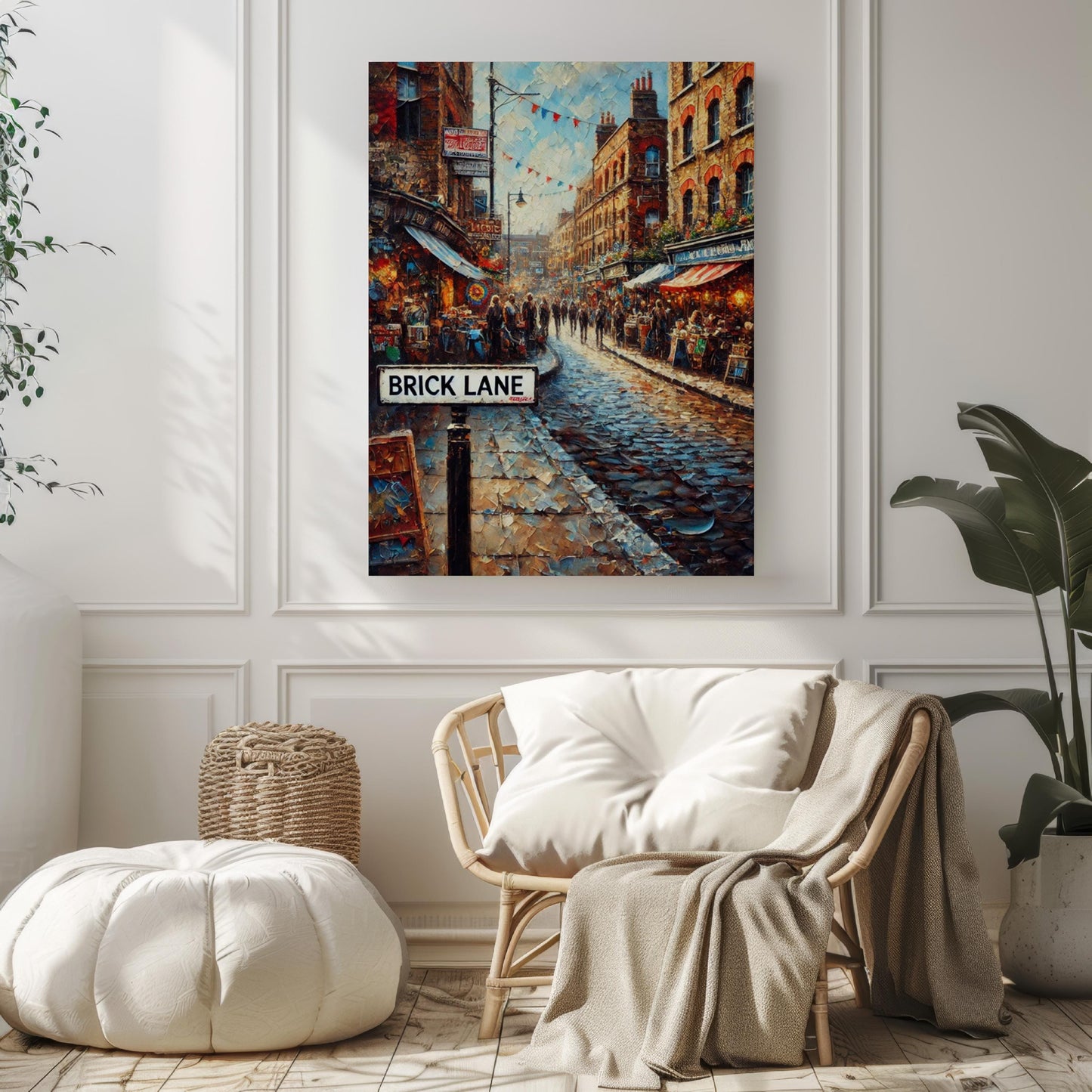 Brick Lane Wall Art London Print | UK Street Culture Travel Poster | Cityscape Gift | Personalized European Decor