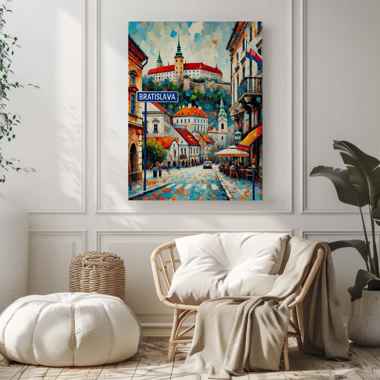 Bratislava Art Print - Bratislava Wall Art, Slovakia Travel Poster, Europe Home Decor, Housewarming Gift, Modern Cityscape Illustration