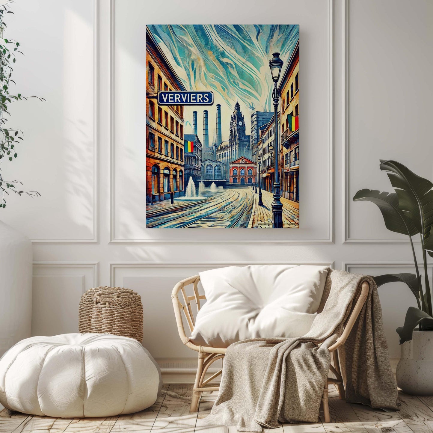 Verviers Art Wall Print - Belgium Travel Poster, European City Gift, Verviers Home Decor, Housewarming & Anniversary Present