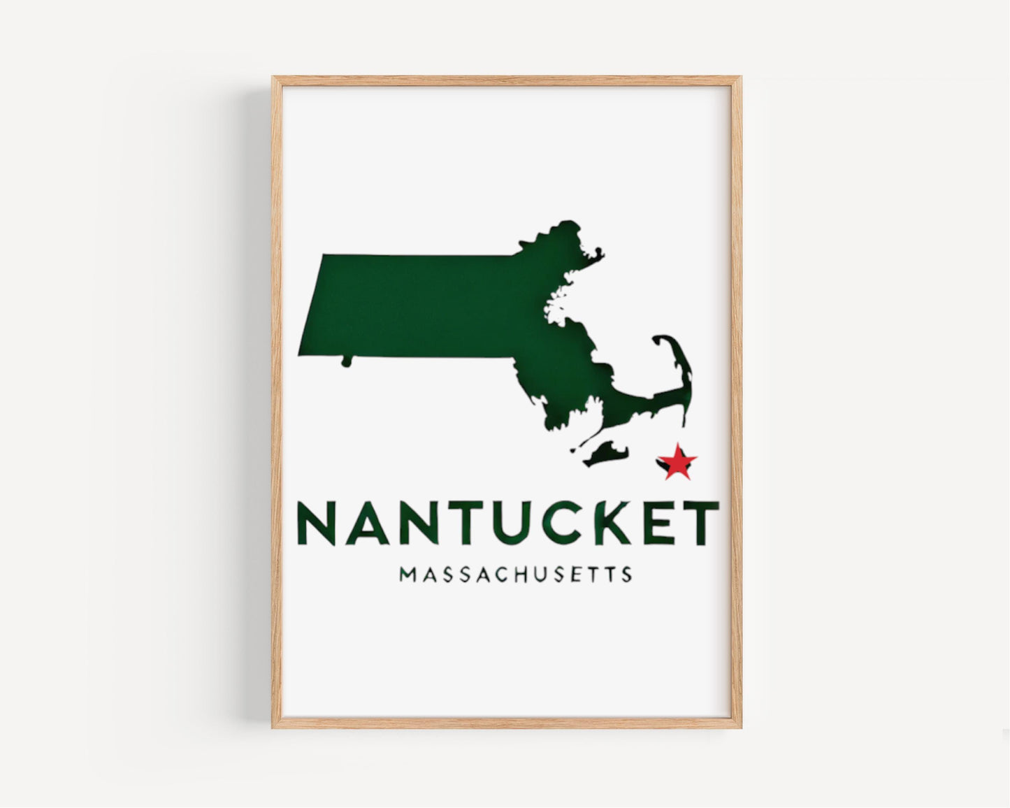 Massachusetts Nantucket Wall Art Print - Travel & College Decor, Housewarming Gift, Scenic MA Home Decoration
