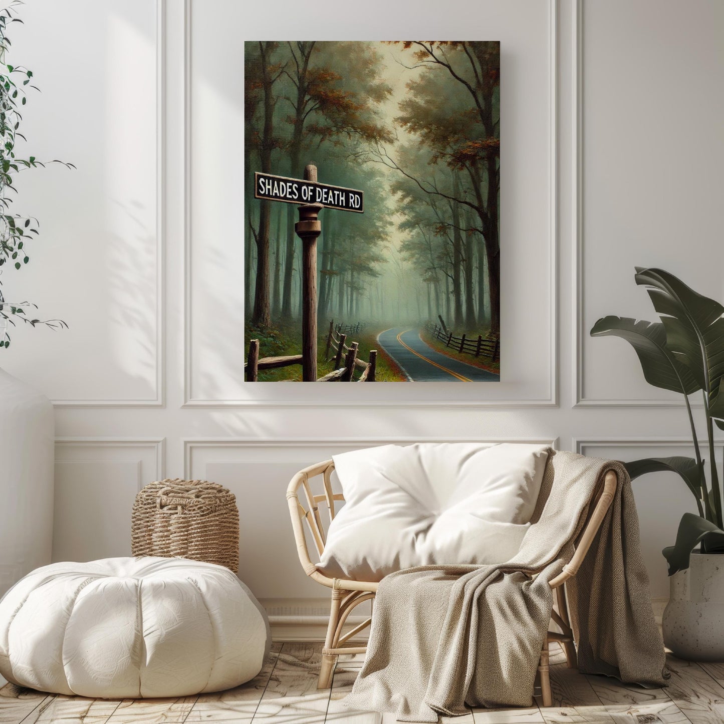 Shades of Death Rd Wall Art Print - New Jersey Travel Poster, US Road Sign Gift, Housewarming Decor, Unique Travel & US Artwork