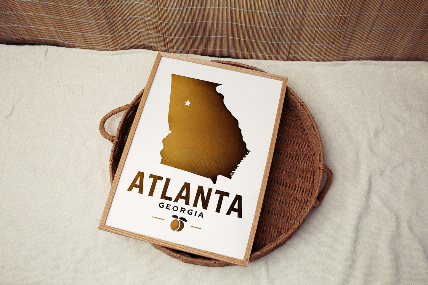Atlanta Print - Modern Atlanta Wall Art, Georgia Gift, Travel Decor, College Dorm Room, Housewarming & Home Decoration