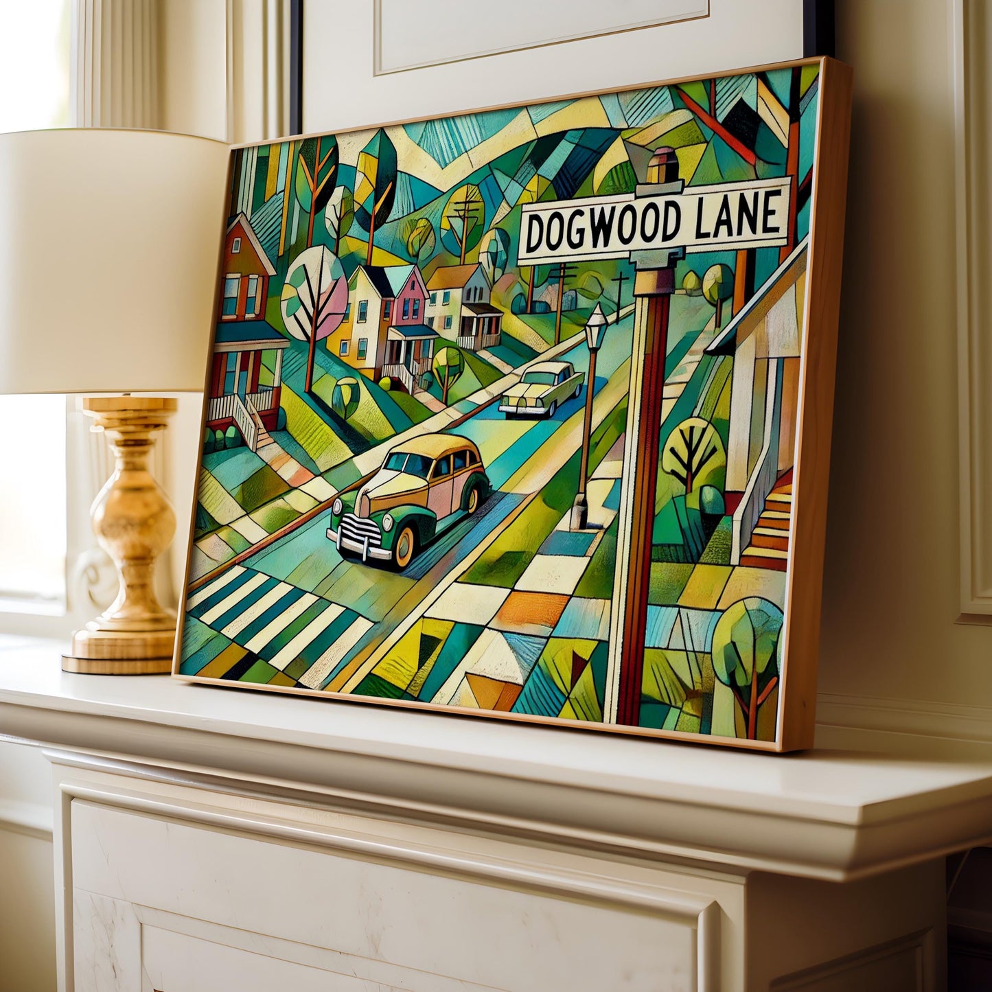 Dogwood Ln Wall Art Print - Charlottesville Virginia Travel Poster, Housewarming Gift, Dogwood Lane Map Art, Virginia Decor