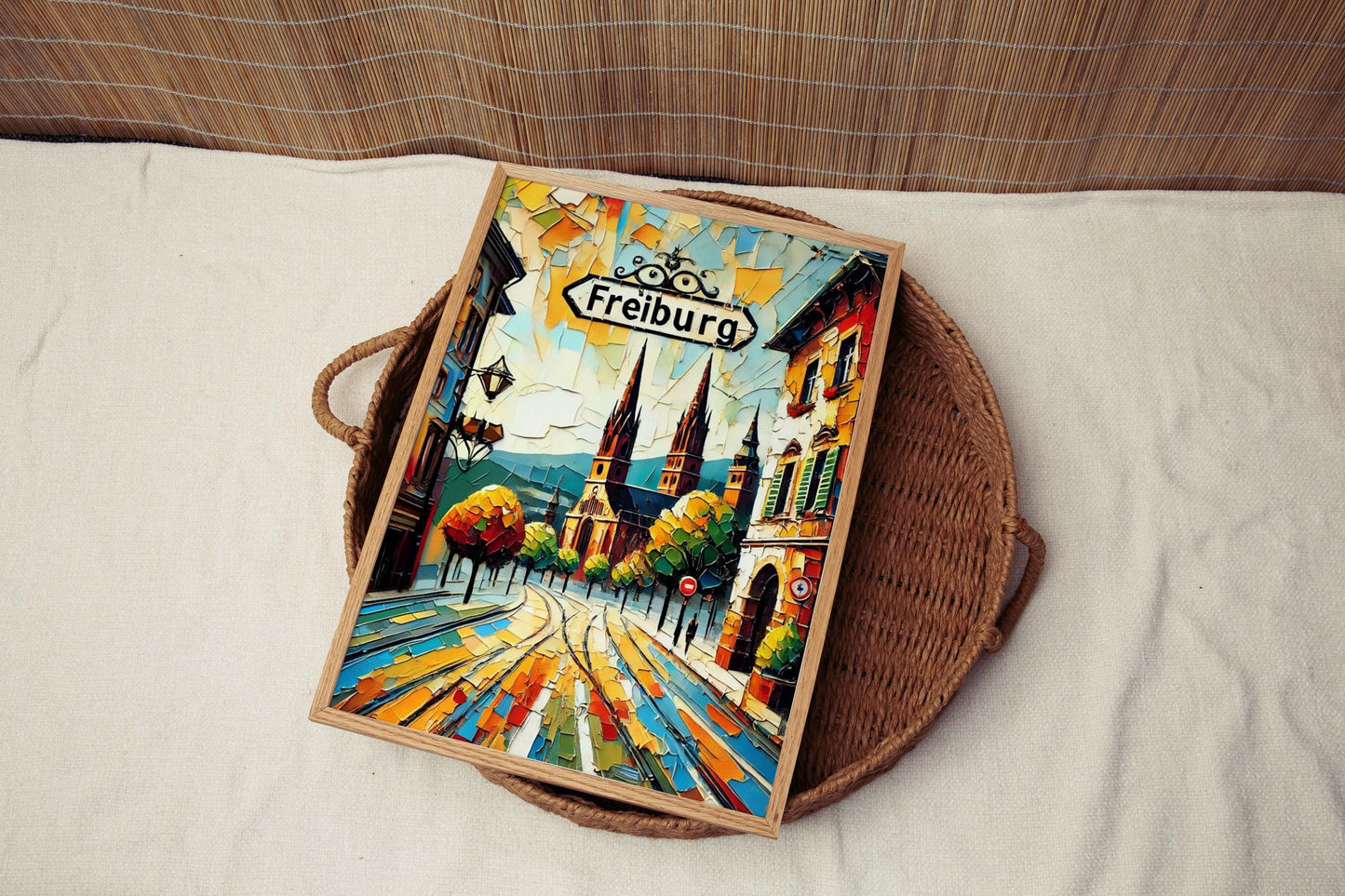 Freiburg Art Print – Germany City Wall Art, Travel Poster, European Home Decor, Housewarming Gift, Freiburg Map Illustration