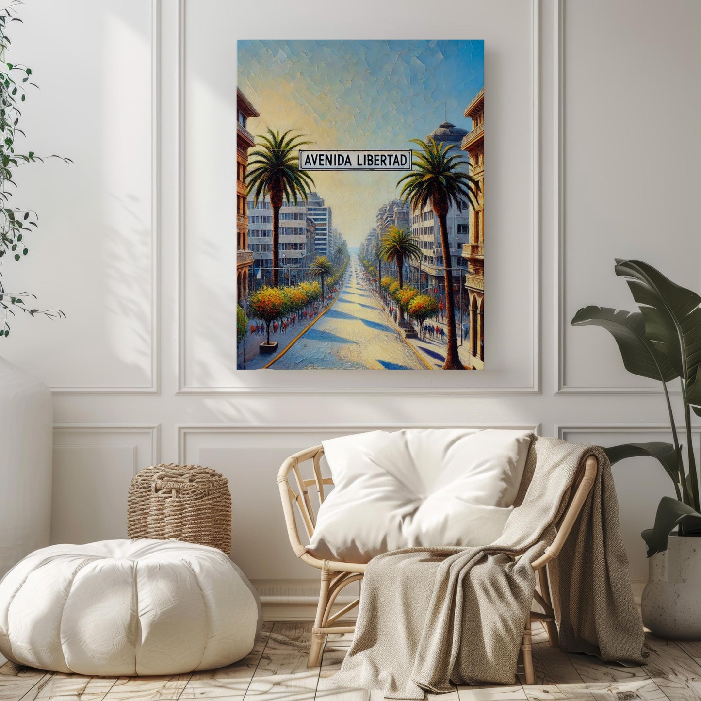 Chile Avenida Libertad Wall Art Print - South American Travel Poster, Chile Gift, Housewarming Decor, Unique Chilean Art for Home & Office