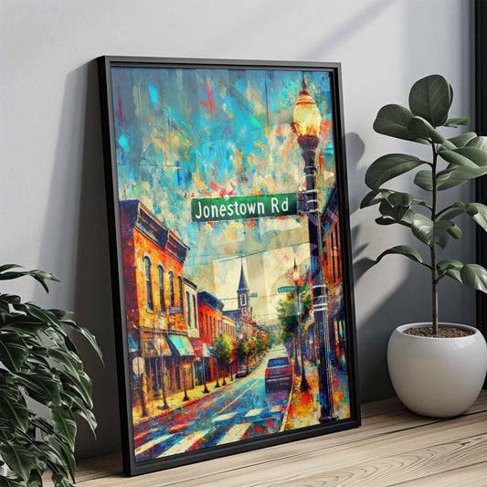 Jonestown Road Print – Harrisburg Travel Poster, Pennsylvania Wall Art, Housewarming Gift, Jonestown Road Artwork, Penn Decor