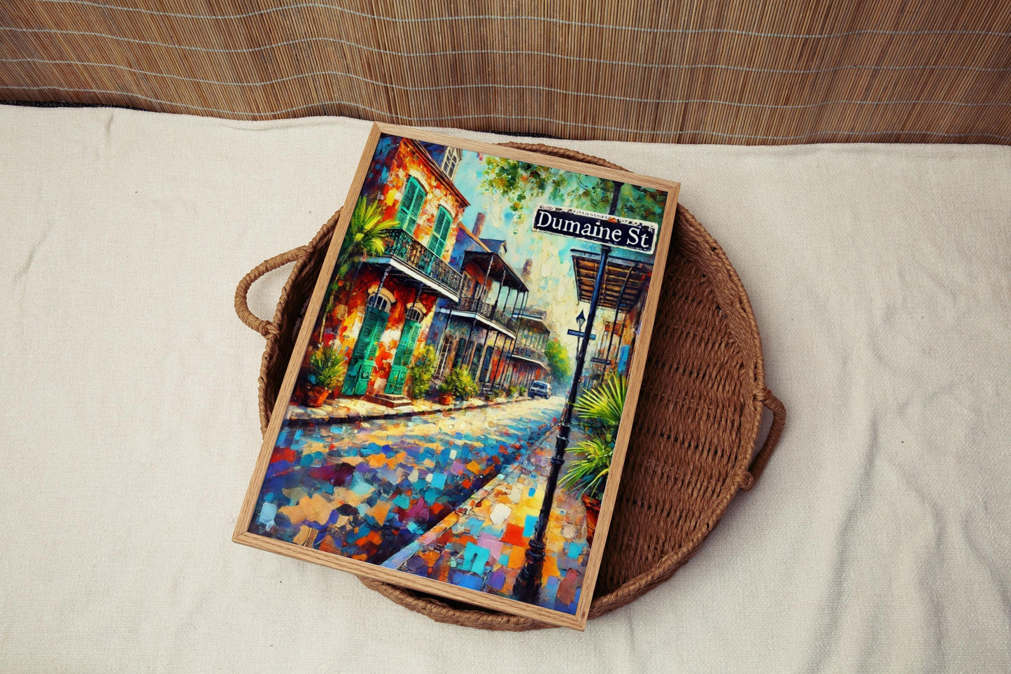 New Orleans Dumaine St Wall Art - Louisiana Travel Print & New Orleans Gift, Housewarming Poster, Unique NOLA Decor