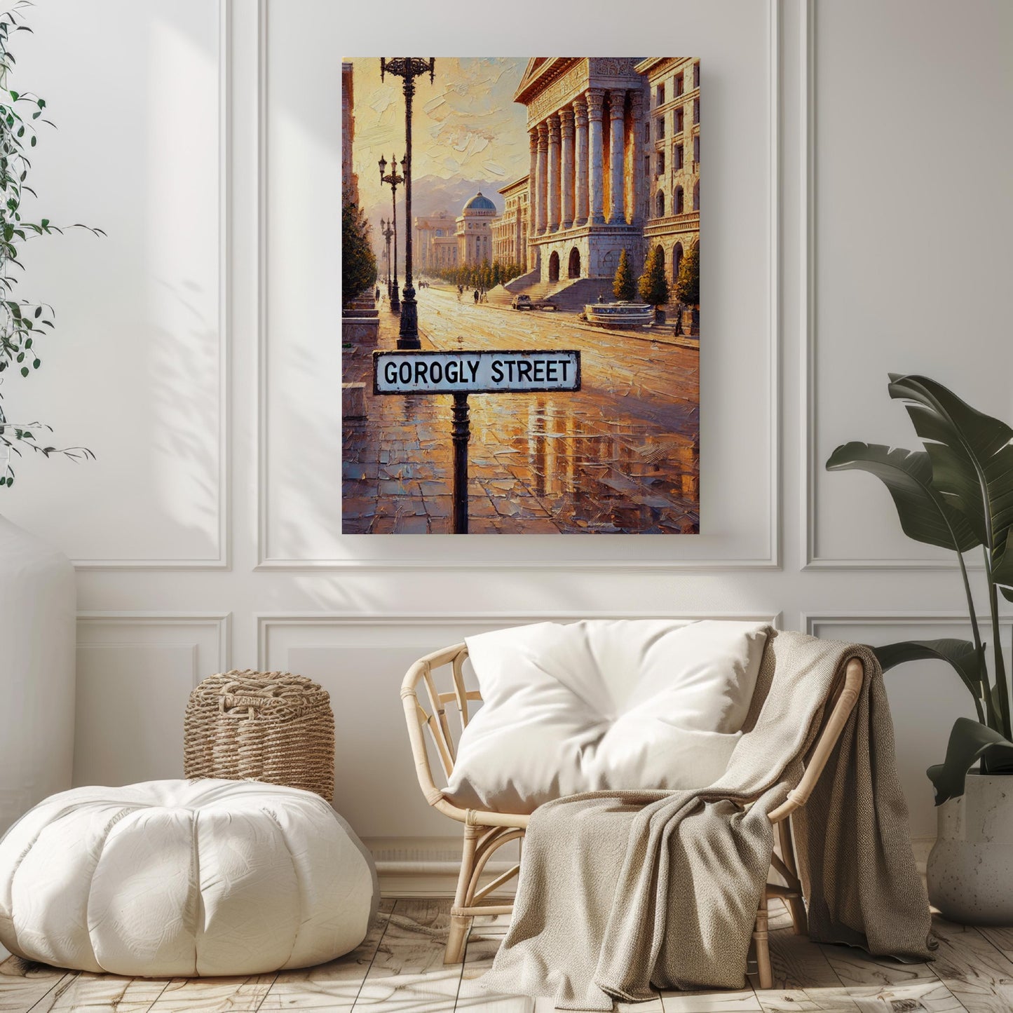 Gorogly Street Wall Art, Ashgabat Print, Turkmenistan Travel Souvenir, Cityscape Poster, Marble Architecture, Custom Gift