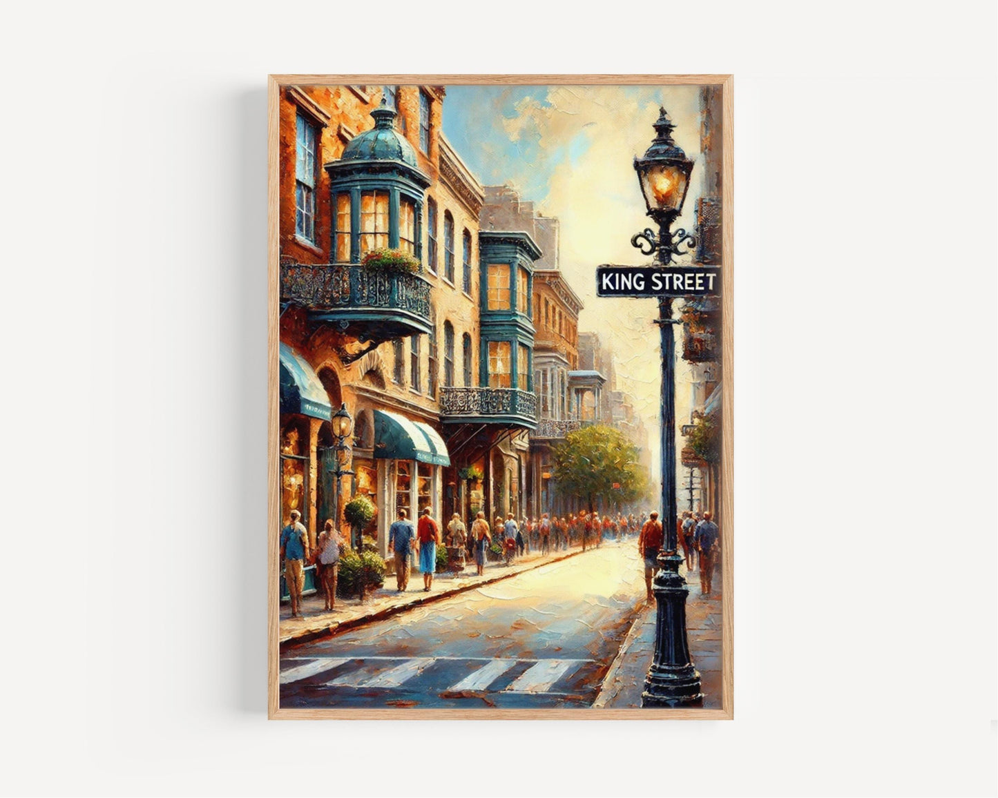 Charleston King St Wall Art Print - South Carolina Travel Poster & Housewarming Gift Decor