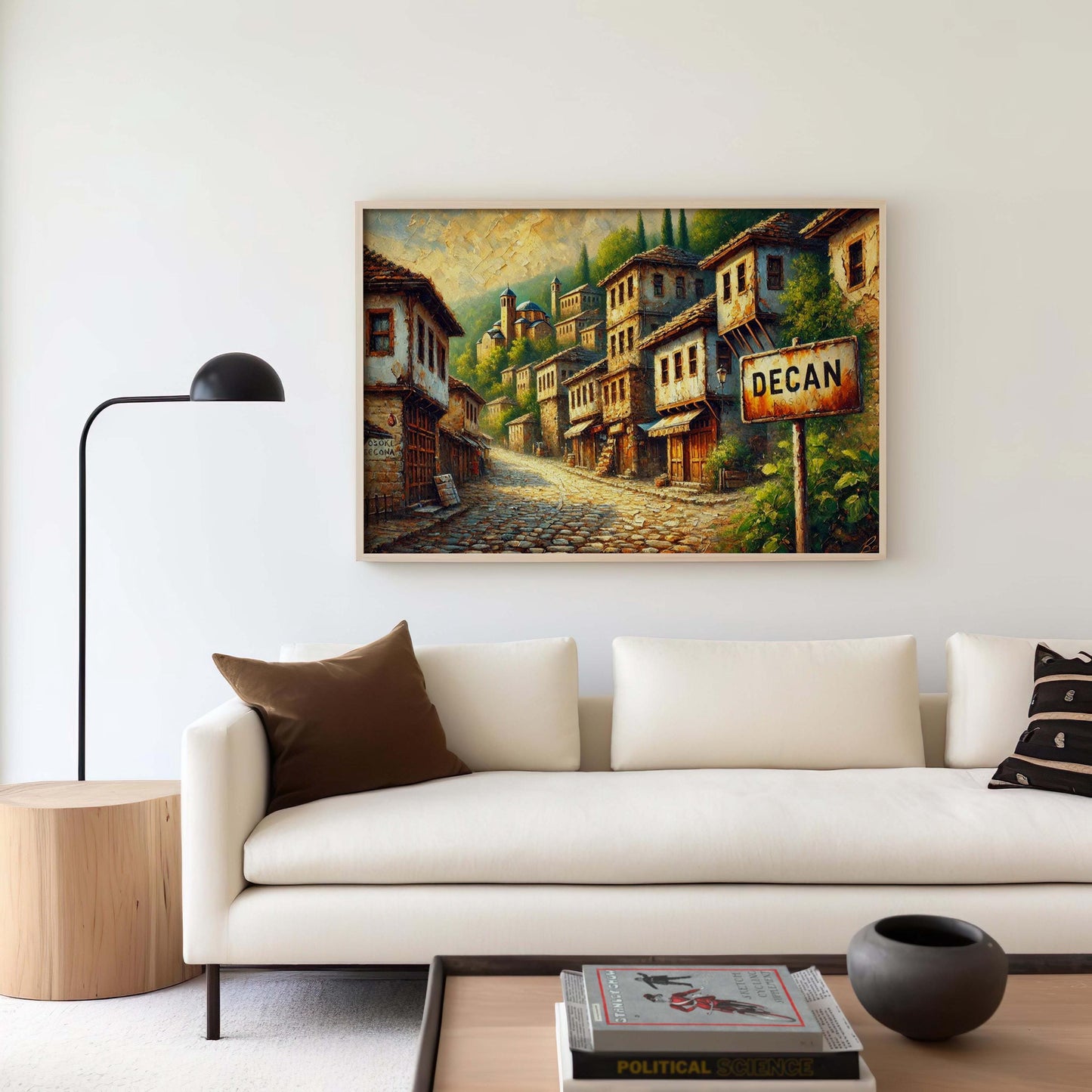 Kosovo City Travel Poster Decan Art Wall Print, European Map Decor, Unique Housewarming Gift, Kosovo Travel Wall Art
