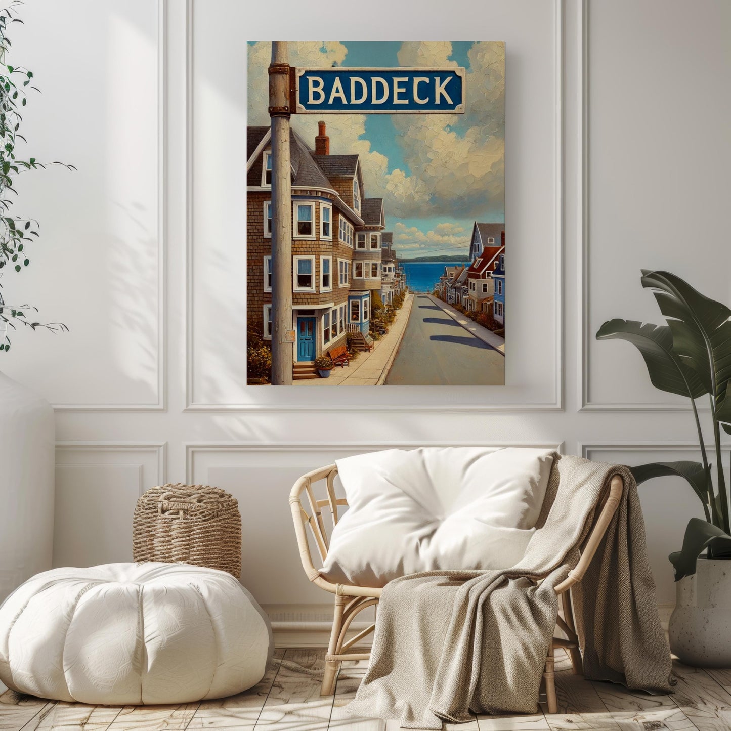 Art Baddeck Wall Art Print - Nova Scotia Travel Poster, Coastal Home Decor, Canada Souvenir & Housewarming Gift