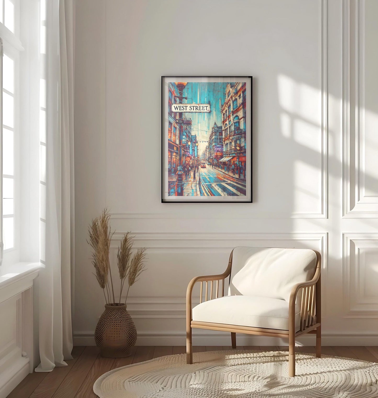 West Street Wall Art Print - Brighton UK Travel Poster, Housewarming Gift, United Kingdom Home Decor