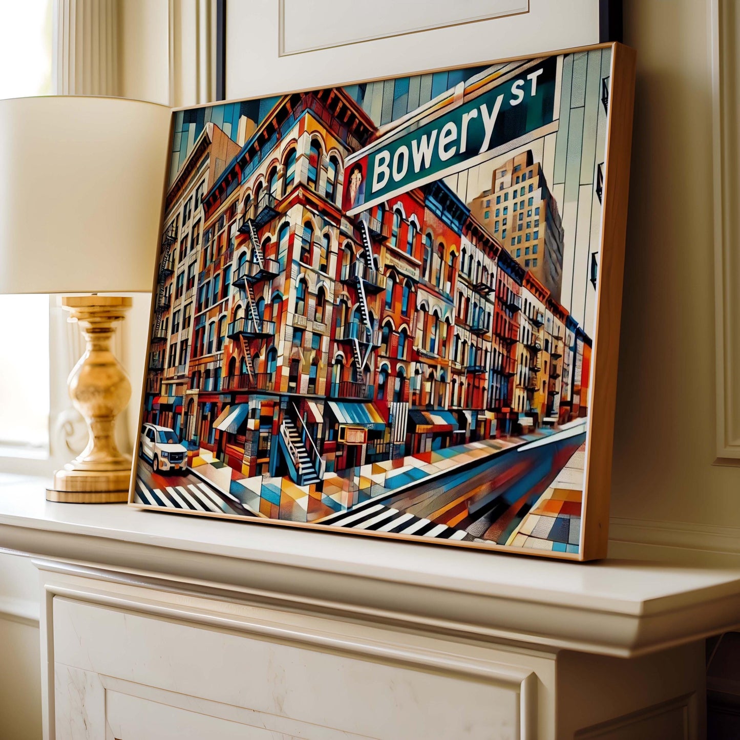 Bowery Print New York Wall Art NYC Travel Poster Modern NYC Artwork Housewarming Gift