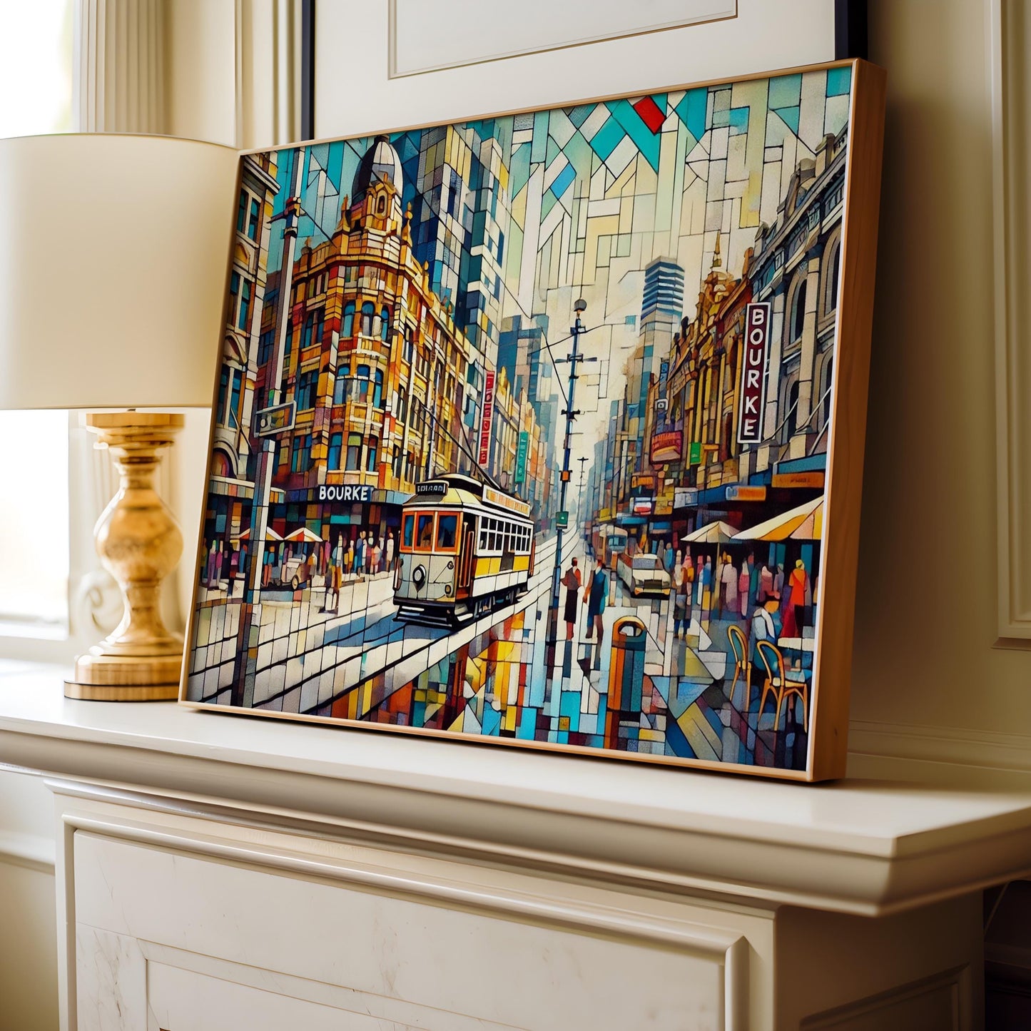 Bourke Street Print - Melbourne Wall Art Travel Poster, Australia Gift & Housewarming Decor, Stylish Urban Australia Art