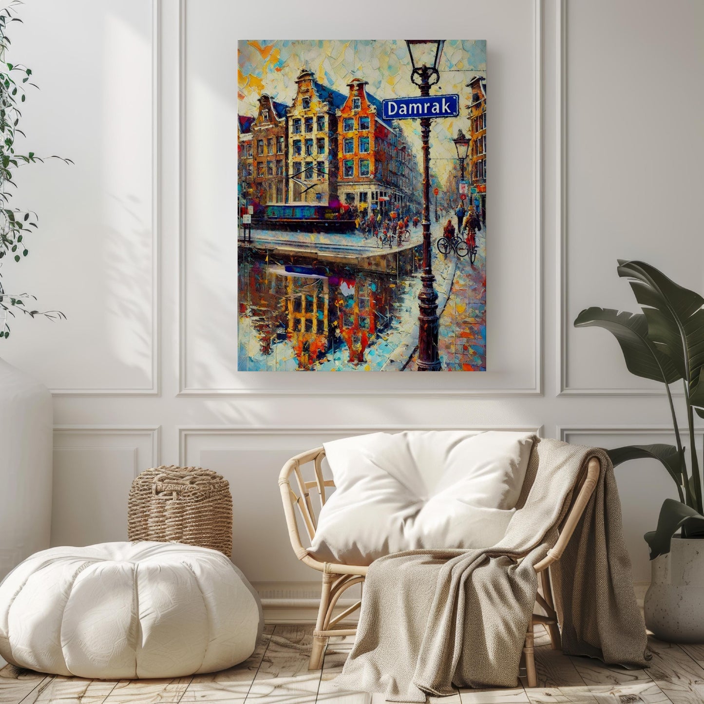 Damrak Wall Art, Amsterdam Print, Netherlands Cityscape, Canal Street Decor, Travel Souvenir, Gift for Travelers, Personalized Poster