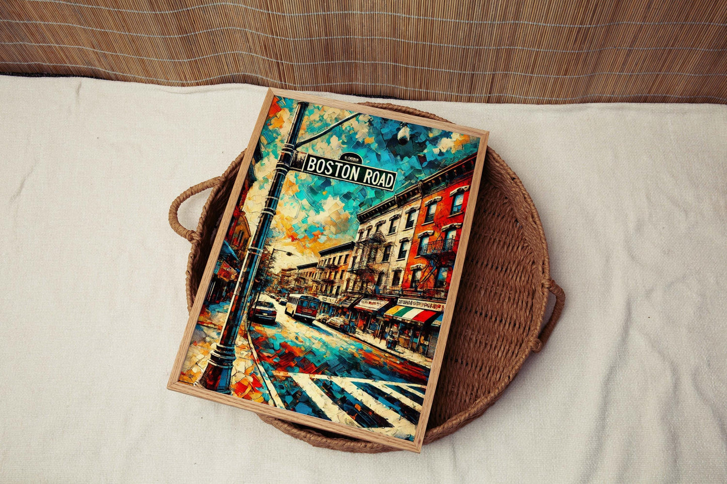 Boston Road Print Bronx Wall Art, NYC Travel Poster, New York Artwork, Housewarming Gift, Boston Road Decorative Print