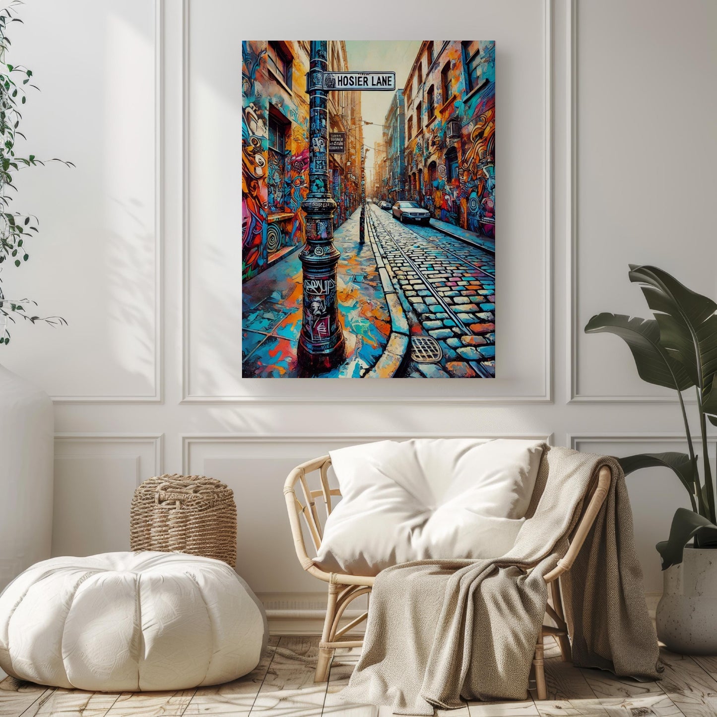 Melbourne Hosier Lane Wall Art Print - Travel Poster, Australian Artwork, Housewarming Gift, Melbourne Street Art Decor