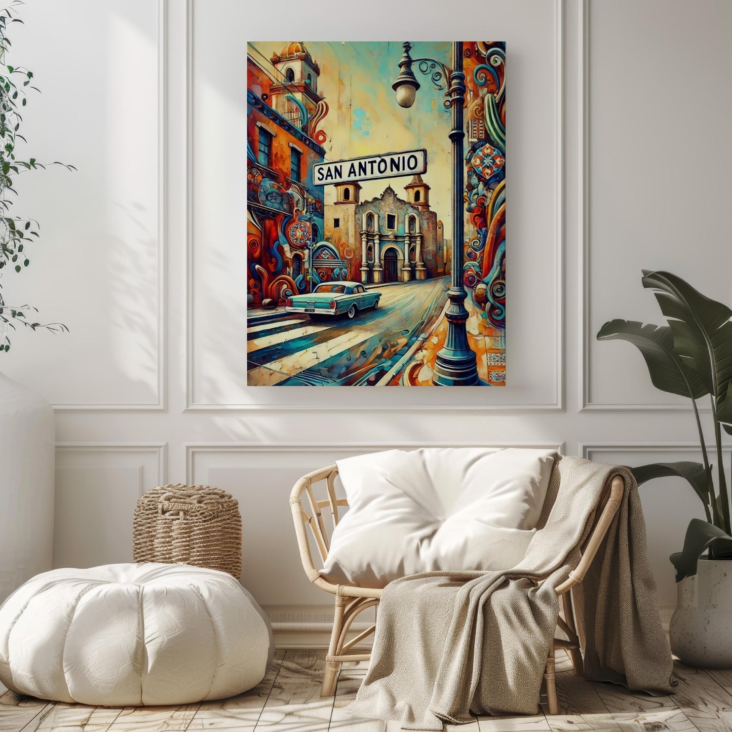 San Antonio Wall Art Print - Texas Travel Poster, USA Souvenir, Housewarming Gift, San Antonio Texas Artwork Decor