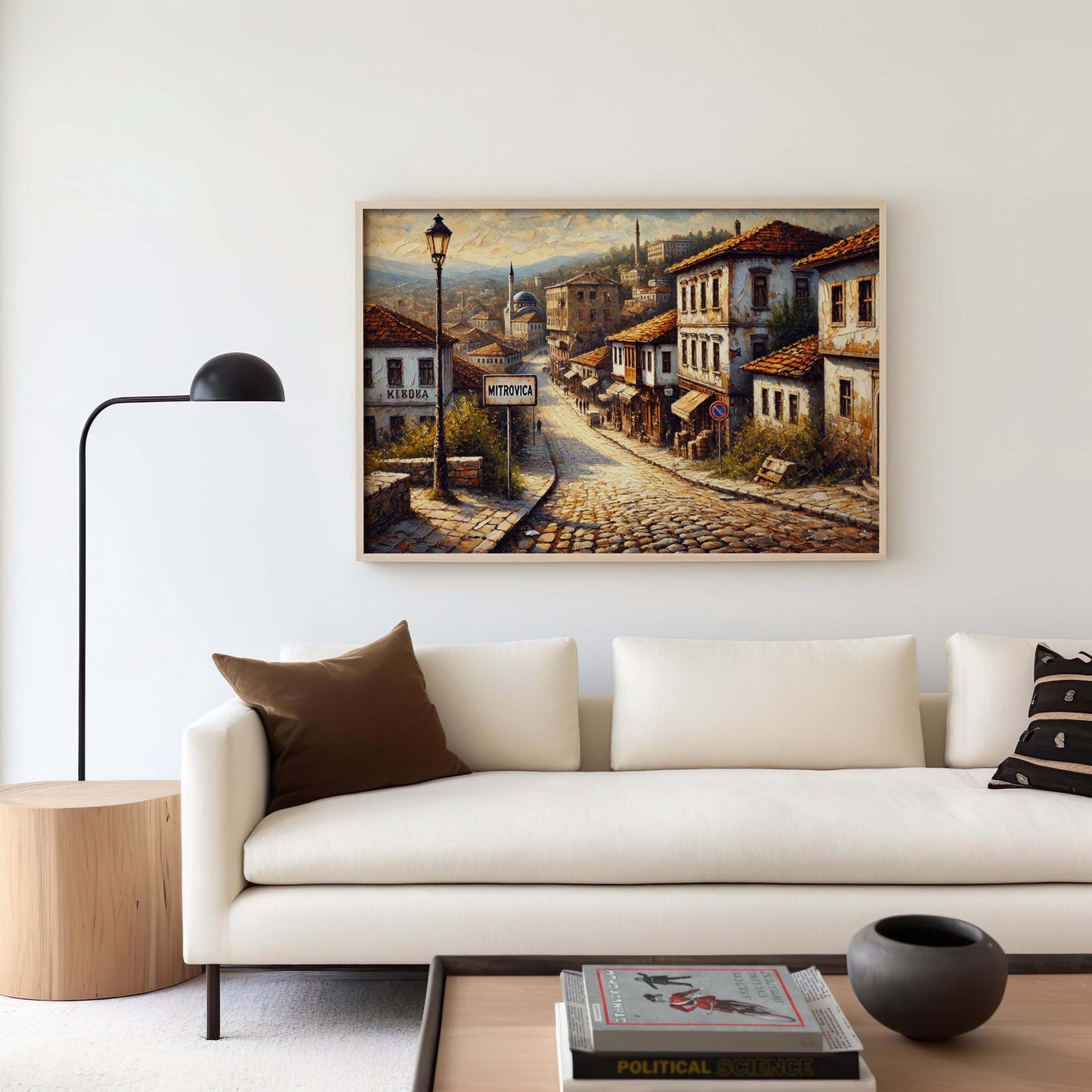Mitrovica Art Wall Decor, Kosovo City Travel Print, Europe Poster, Housewarming Gift, Mitrovica Map Illustration, Unique Kosovo Artwork