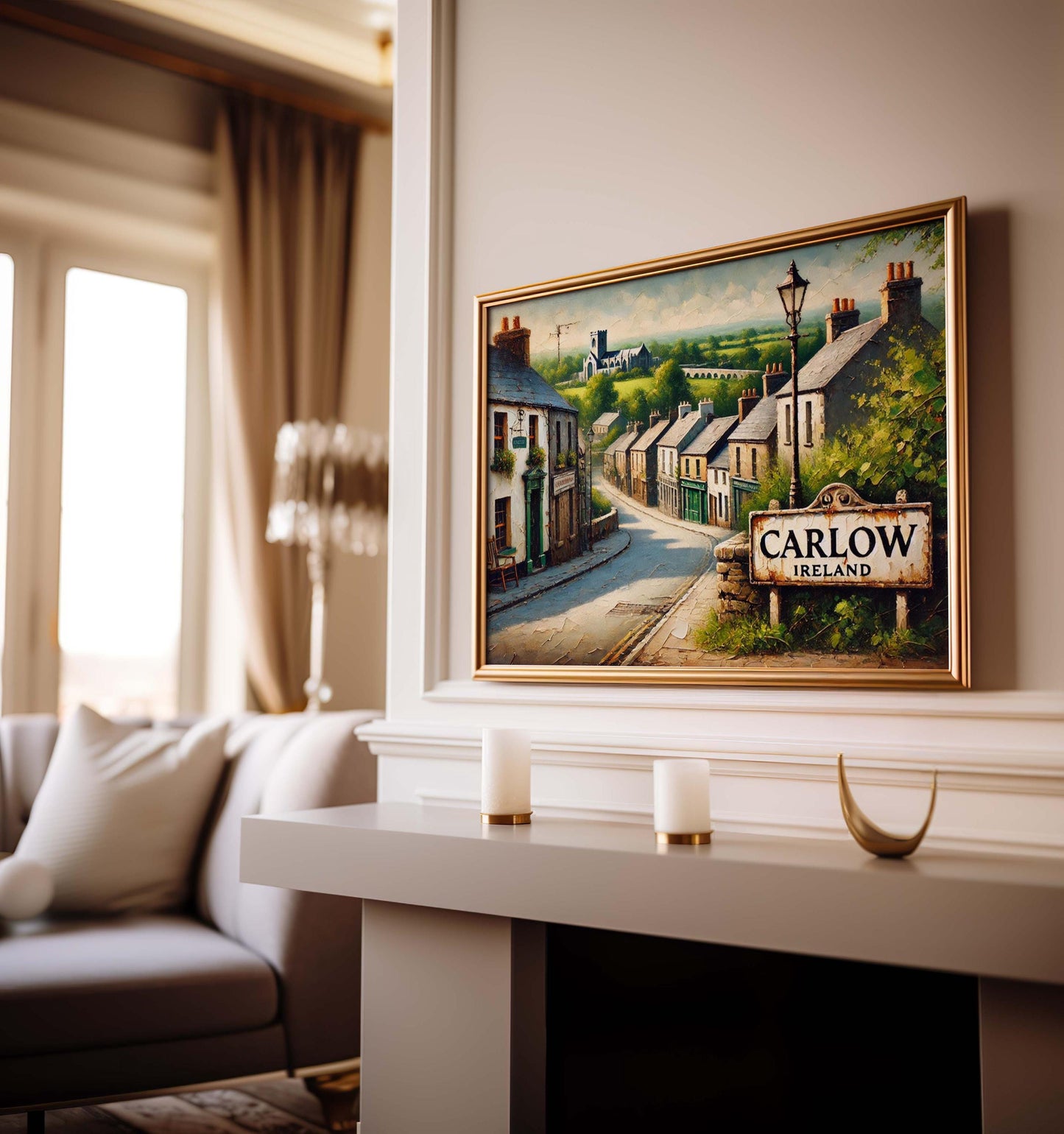 Carlow Art Wall Print - Ireland City Travel Poster, European Artwork, Housewarming Gift, Carlow Wall Decor, Irish Travel Gift, Carlow Print