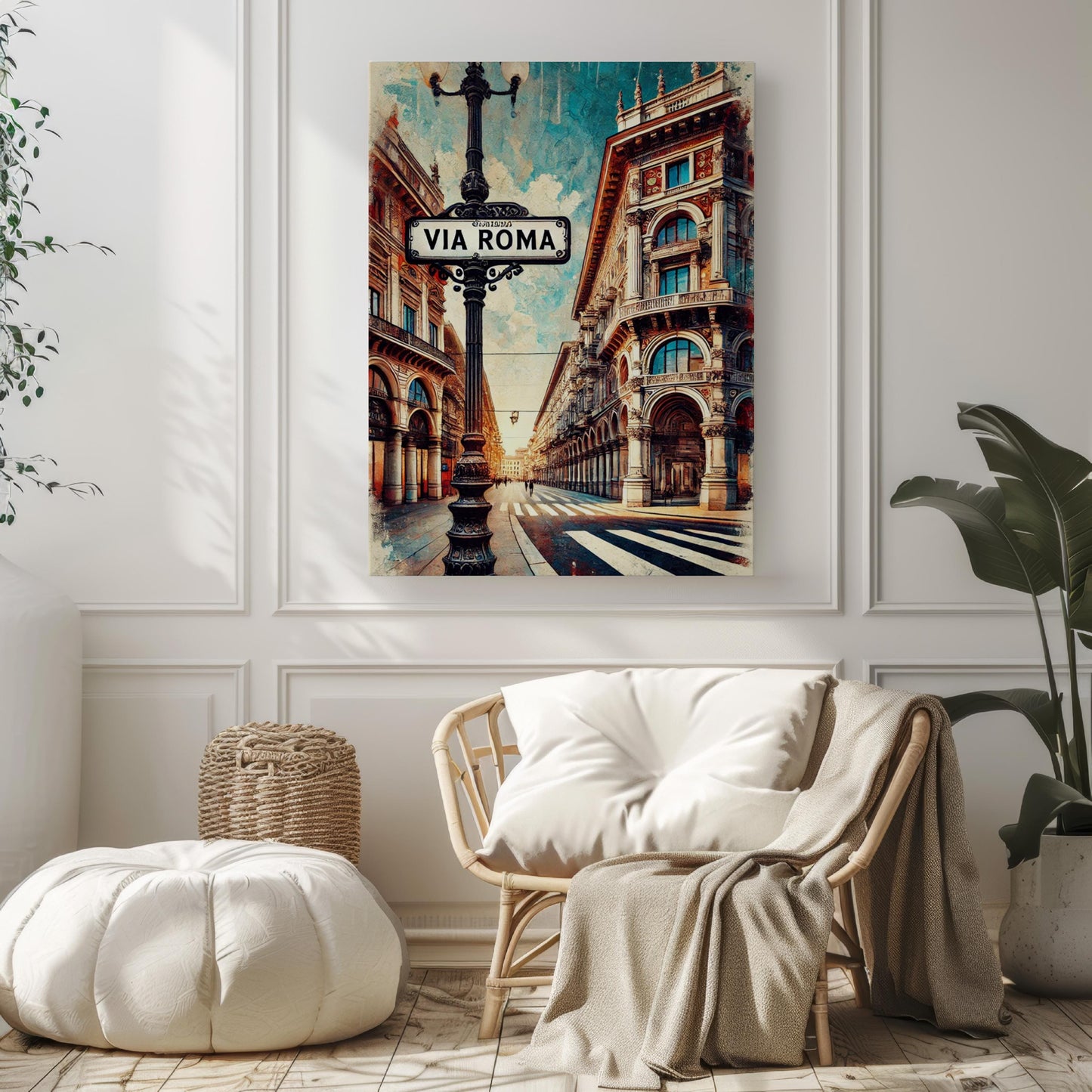 Via Roma Wall Art Print - Turin Italy Travel Poster, Italian Decor, Italy Gift, Housewarming & Travel Print