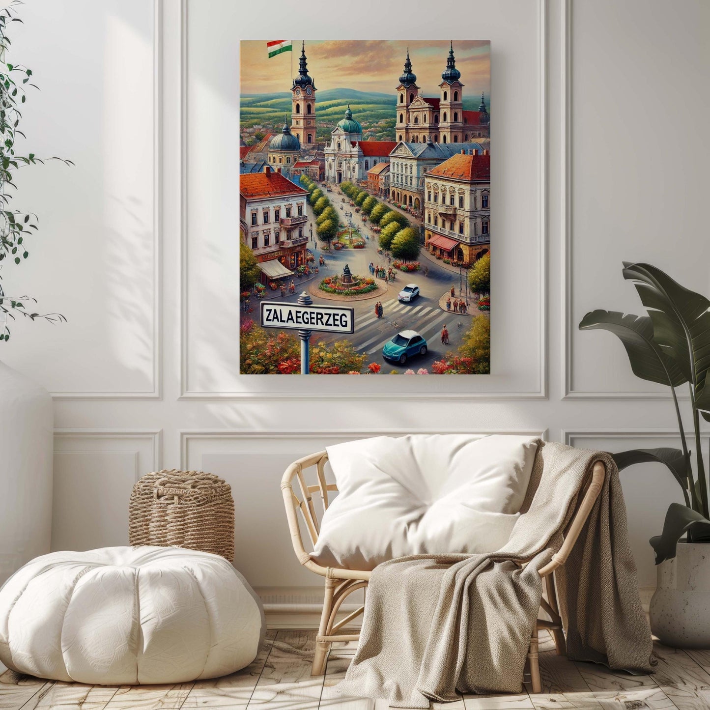 Zalaegerszeg Art - Hungary City Wall Art Print, Travel Poster, Zalaegerszeg Gift, Housewarming Decor, Hungarian Travel Art