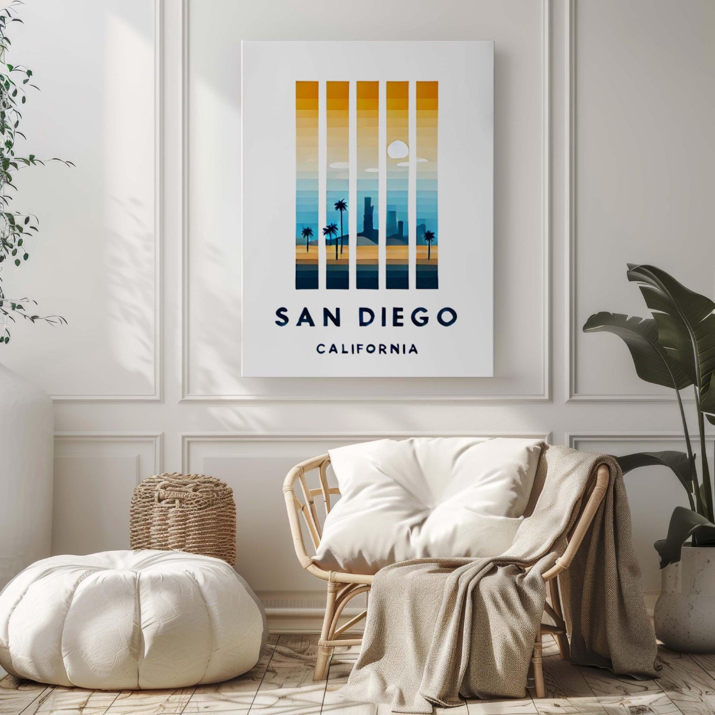 San Diego Print Wall Art - California Travel Decor, Housewarming & College Gift, Coastal Cali Poster for Home