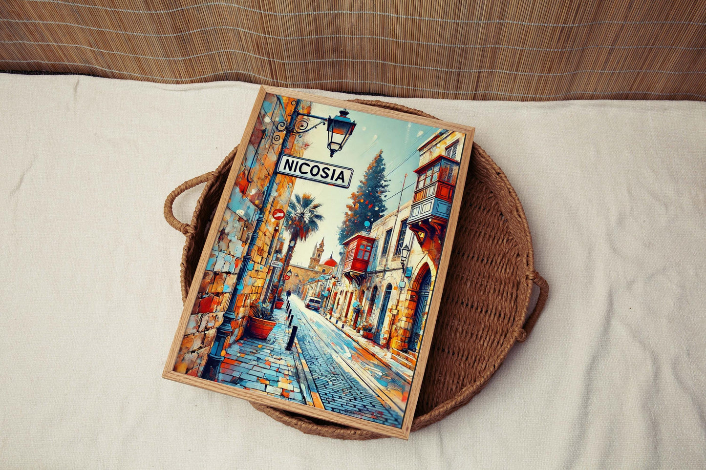 Nicosia Art Print – Cyprus City Wall Art, Travel Poster, European Home Decor, Housewarming Gift, Nicosia Travel Map, Cyprus Artwork