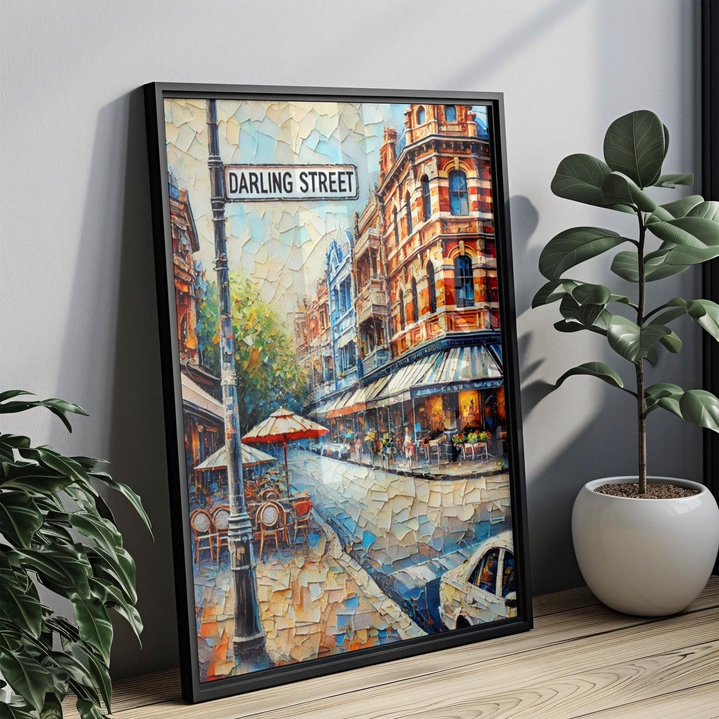 Australian Darling St Wall Art Print, Sydney Travel Poster, Modern Australian Decor, Housewarming Gift, Coastal Cityscape, Aussie Wall Decor