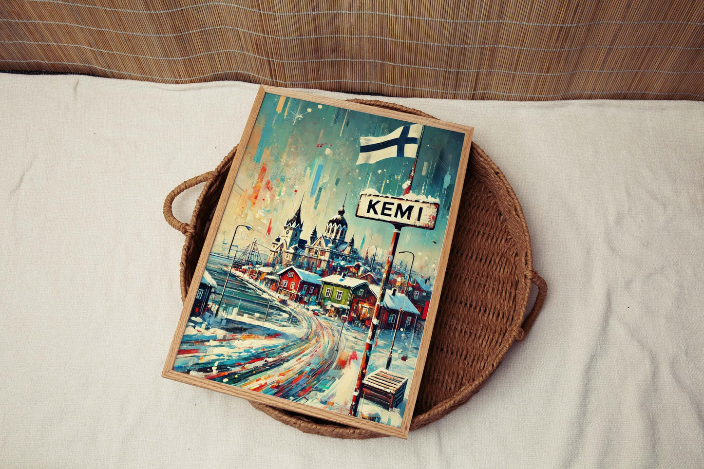 Kemi Art Print - Finland City Travel Poster, Modern Wall Art, Housewarming Gift, Scandinavian European Artwork, Kemi Wall Decor