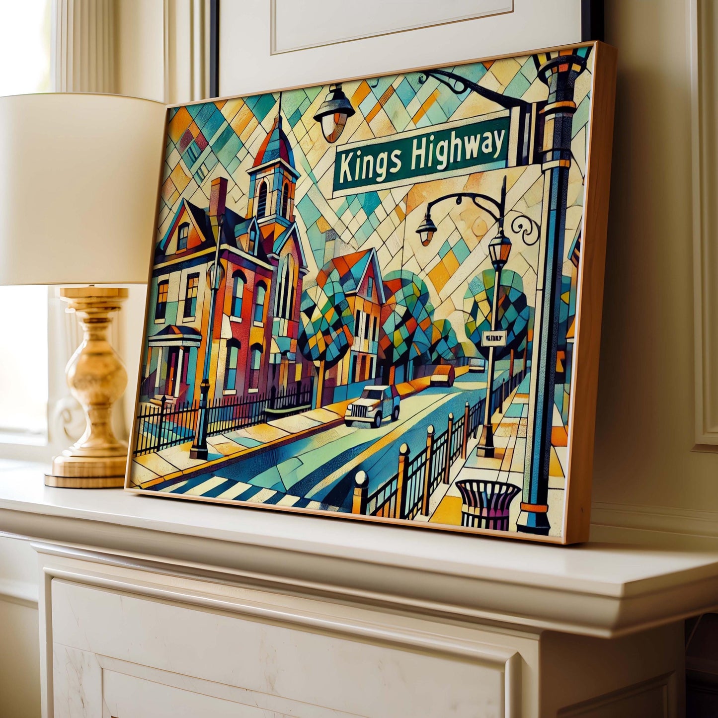 Haddonfield Art Kings Highway Wall Art Print - Travel Poster & Jersey Gift, Haddonfield Home Décor, Housewarming Present