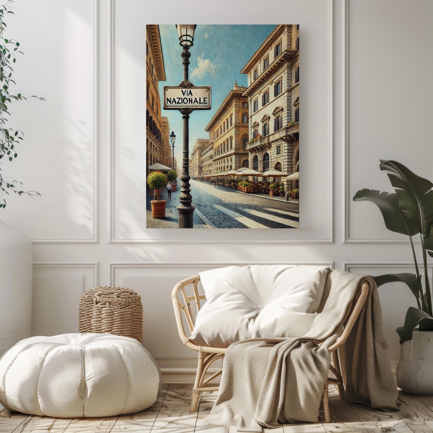 Rome Via Nazionale Wall Art Print - Italian Travel Poster, Housewarming Gift, Rome Souvenir, Italy Home Decor, Modern Italy Art