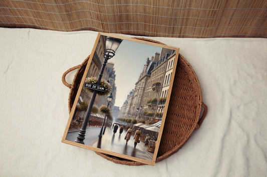 Rue de Siam Wall Art Print – Brest Travel Poster, French Decor, Housewarming Gift, France Art, Brest Souvenir, Travel Print, Home Decor