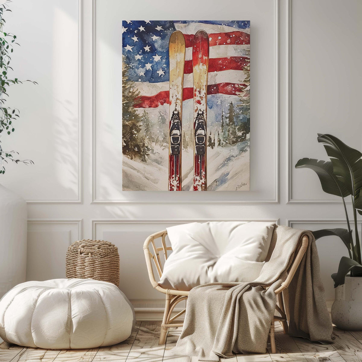 Skiing Wall Art Decor - United States