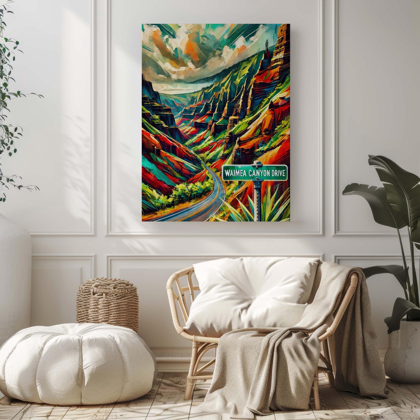 Waimea Canyon Drive Wall Art Print - Hawaii Travel Poster, Waimea Gift, Housewarming Decor, Scenic Landscape Artwork