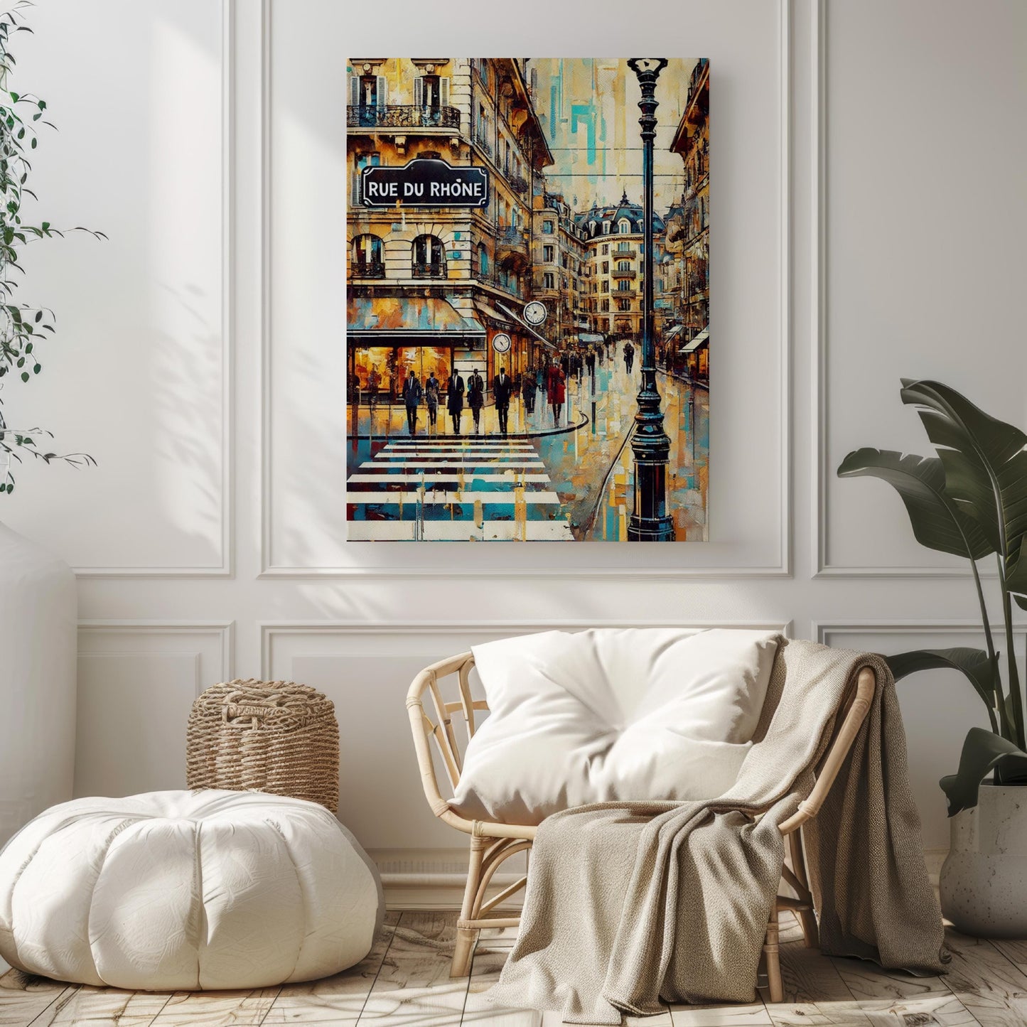 Rue du Rhône Wall Art, Geneva Print, Switzerland Travel Poster, Cityscape Decor, European Luxury Art, Housewarming Gift, Framed or Unframed