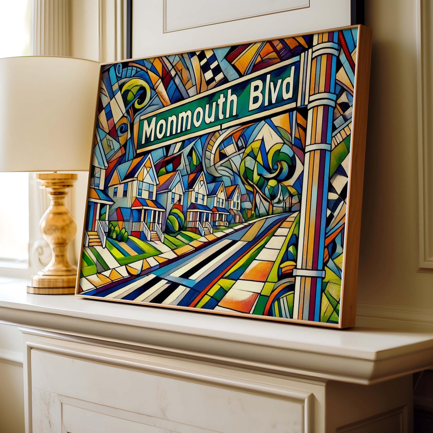 Monmouth Boulevard Wall Art Print – Oceanport Travel Poster & Jersey Shore Gift, Housewarming Decor