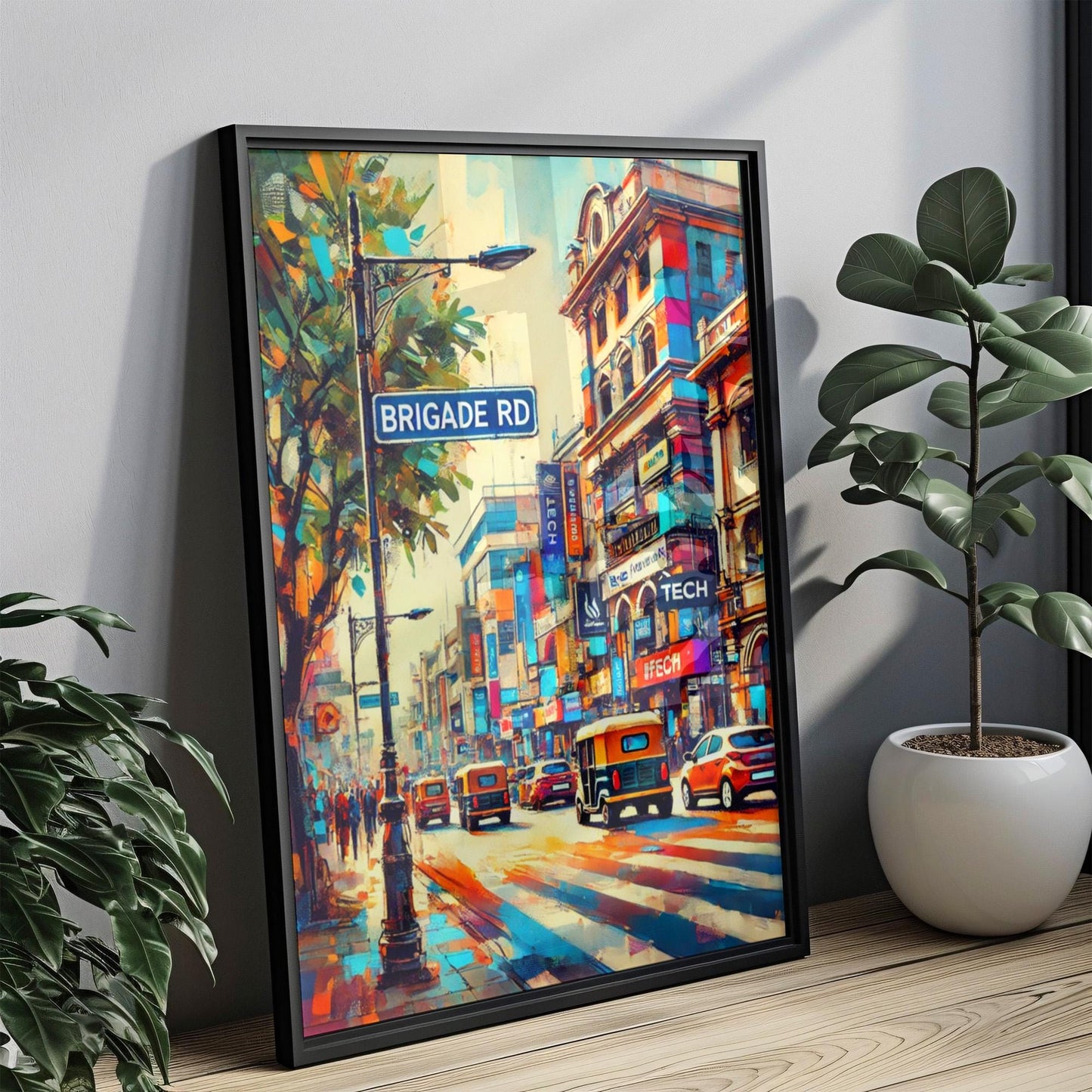 Bangalore Brigade Rd Wall Art Print, India Travel Poster, Bangalore Cityscape, Indian Gift, Housewarming Decor, Travel & Adventure Art