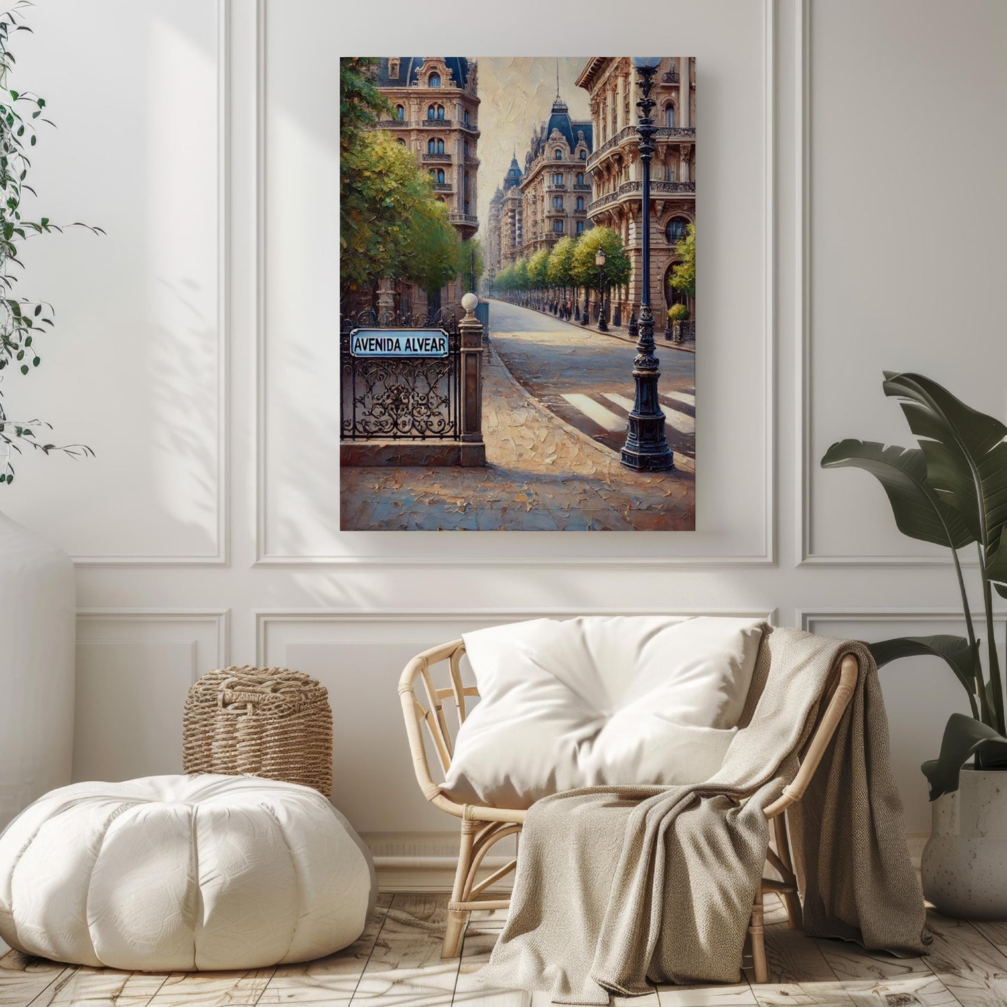 Print of Avenida Alvear Buenos Aires Wall Art, Travel Poster, Argentina Gift, Elegant City Decor, South America Travel Print
