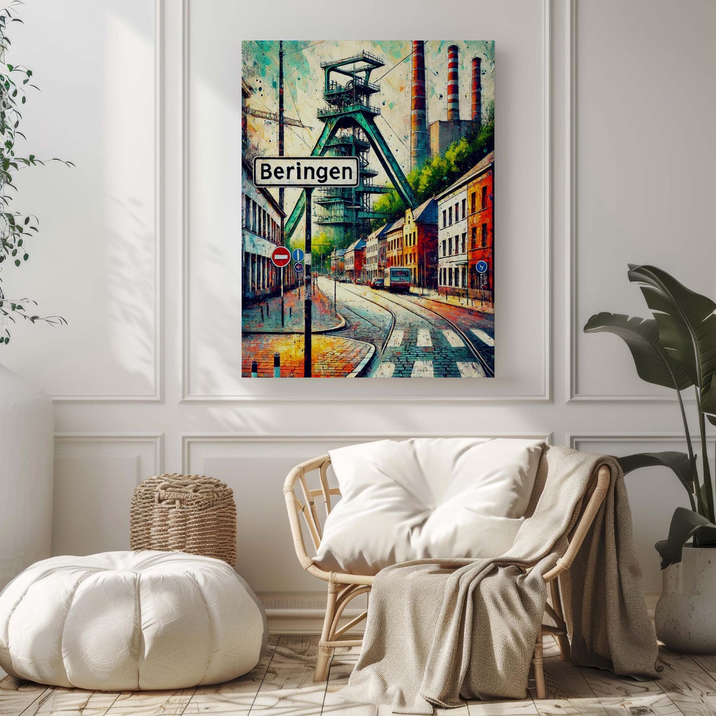 Beringen Art Print - Belgium City Wall Art, Travel Poster, European Home Decor, Beringen Gift, Housewarming & Travel Wall Decor