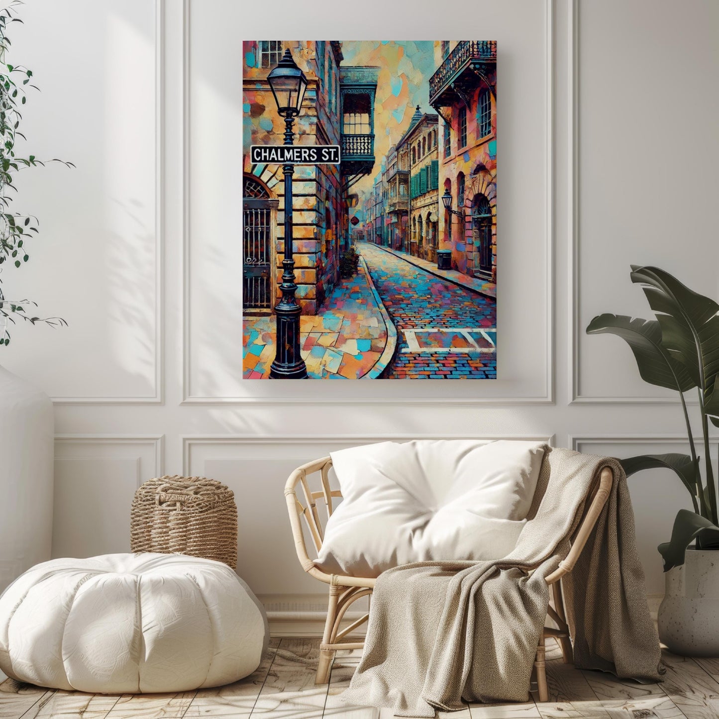 Charleston Wall Art Chalmers Street Print Travel Poster South Carolina Gift Charleston Home Decor Travel Art