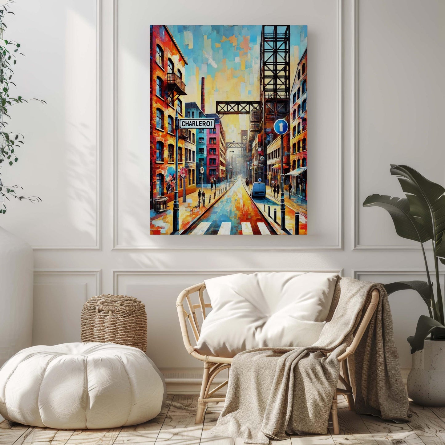 Charleroi Art Print - Belgium City Wall Art, Travel Poster & Gift, Europe Home Decor, Housewarming Present