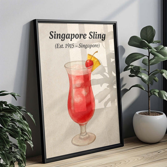 Singapore Sling Cocktail Artwork
