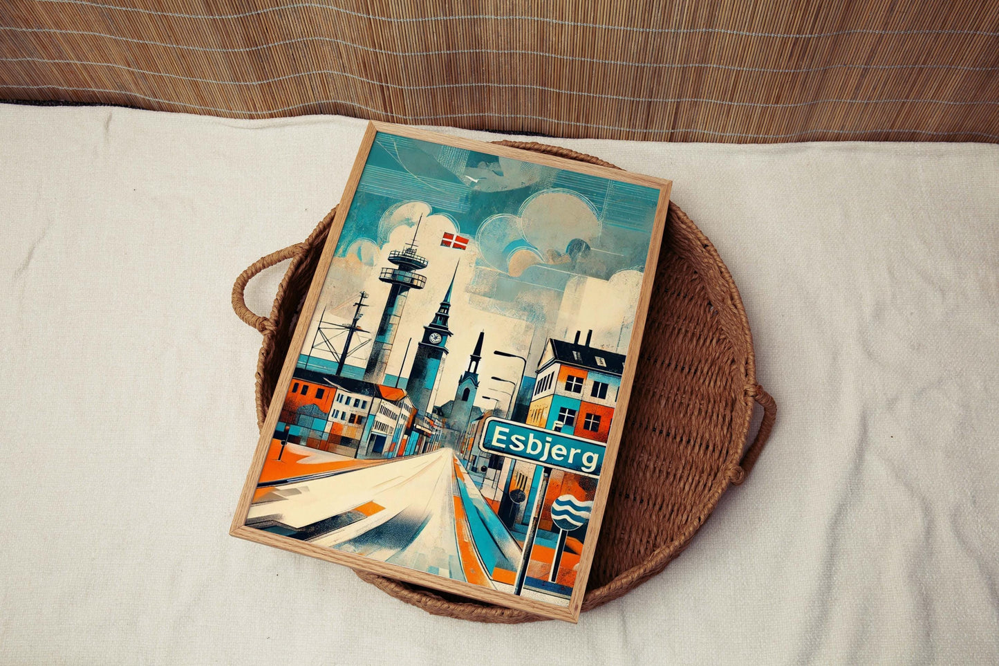 Esbjerg Art Print - Denmark City Wall Art, Travel Poster, European Decor, Housewarming Gift, Scandinavian Home Decor