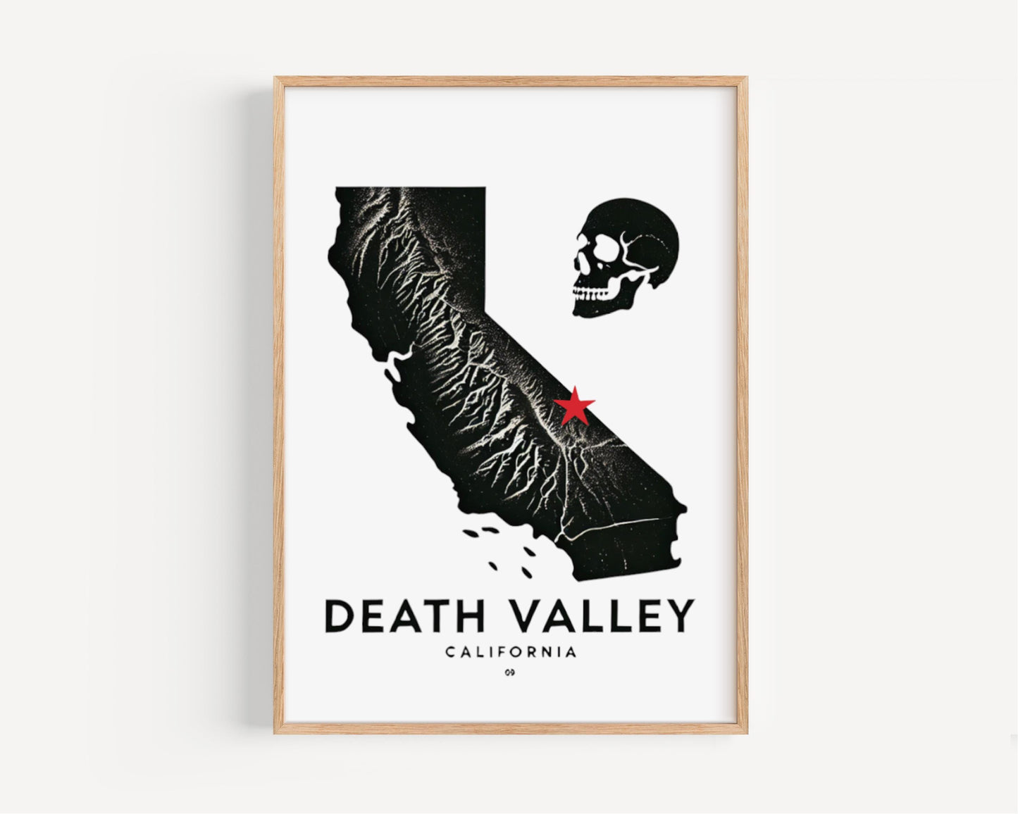 Death Valley Wall Art Print, California Travel Decor, Housewarming Gift, College Dorm Art, Desert Landscape Home Decor, CA Wall Poster