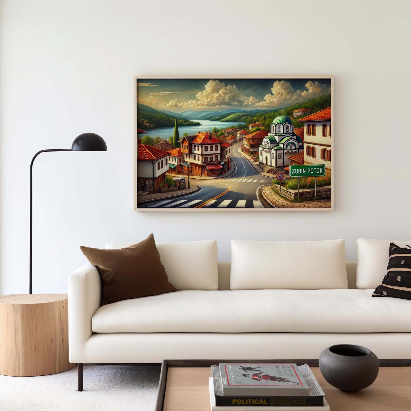 Zubin Potok Art Wall Print - Kosovo City Travel Poster, Zubin Potok Map Artwork & Travel Decor, Housewarming Gift, Kosovo Wall Art