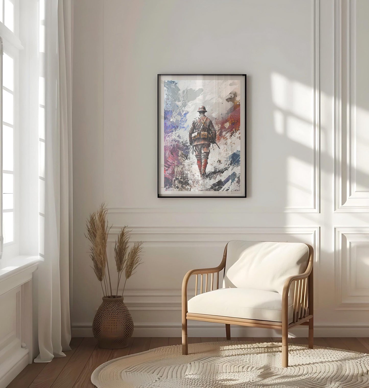 American Troop Art Abstract USA Wall Art Patriotic United States Poster American Independence Home Decor