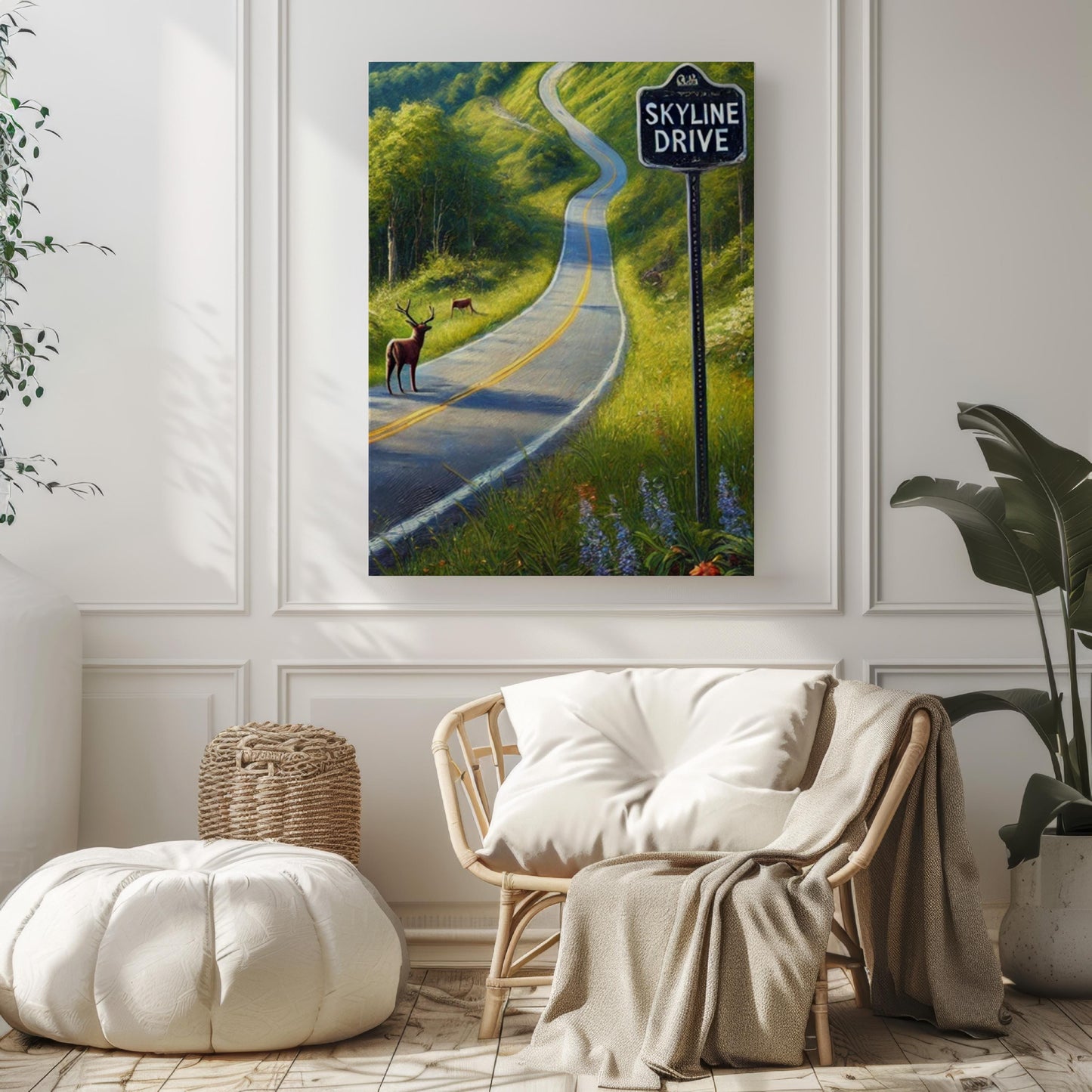 Skyline Drive Wall Art Print - Virginia Travel Poster, America Decor, Housewarming Gift, Scenic Virginia Art, Travel Wall Decor