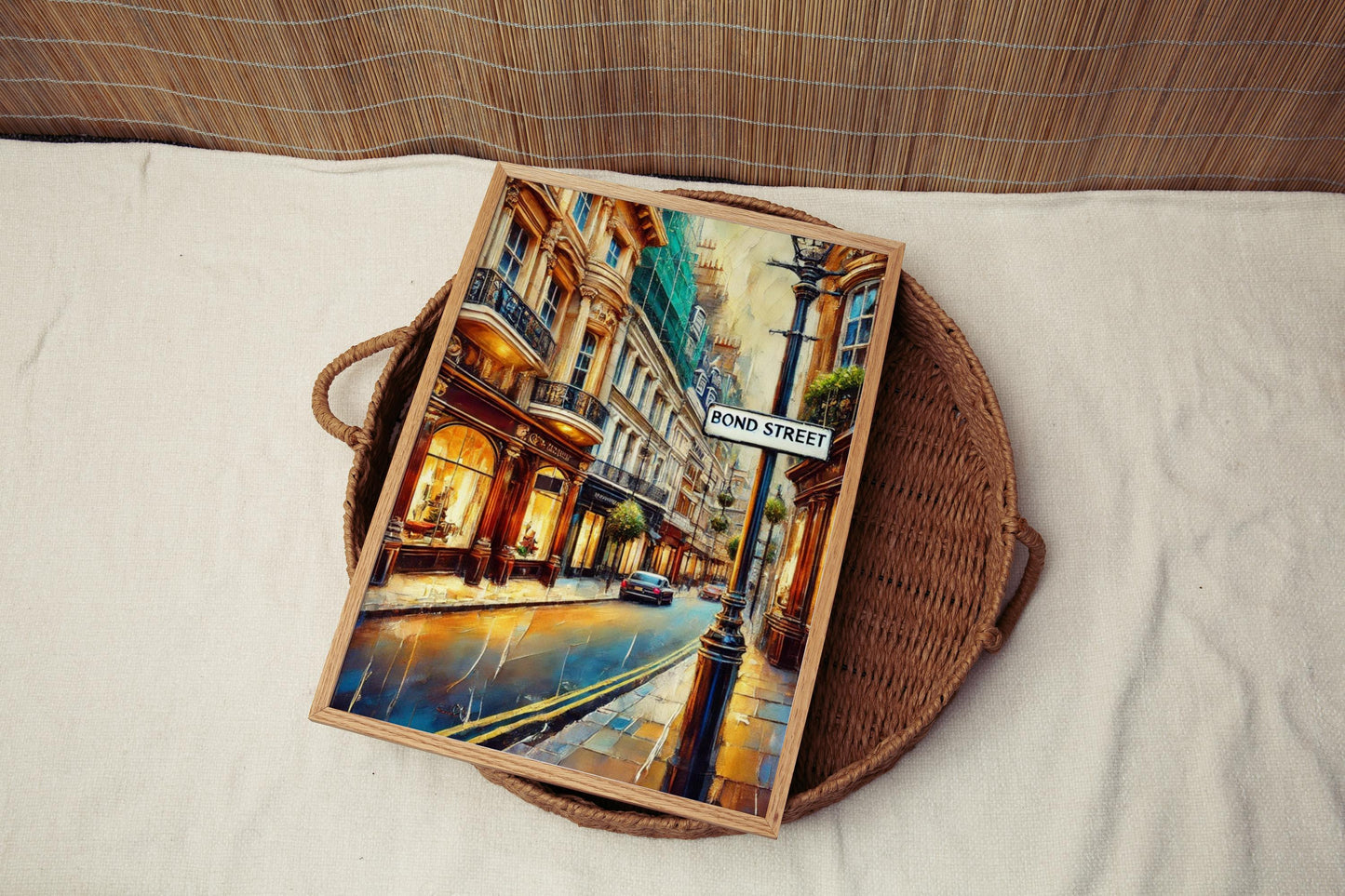 London Bond St Wall Art Print - Travel Poster, European Gift, Housewarming Decor, London Cityscape, Modern Travel Artwork